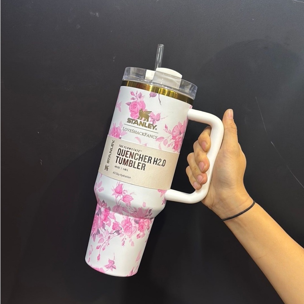 Love Shack Fancy x Stanley Lemonade Edition 40oz Tumbler with Straw – Brand New!